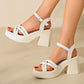 【EU 35-40】👡Női nyitott lábujj magas Chunky sarok szandálok