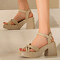 【EU 35-40】👡Női nyitott lábujj magas Chunky sarok szandálok