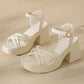【EU 35-40】👡Női nyitott lábujj magas Chunky sarok szandálok