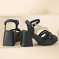 【EU 35-40】👡Női nyitott lábujj magas Chunky sarok szandálok