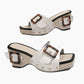【EU -35-42】👡Női ék alakú szandál szegecses pánttal