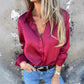 【S-2XL】👚Elegáns szatén hosszú ujjú ing