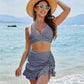 🔥MÚLTHETI AKCIÓ 50% KEDVEZMÉNY💥Gingham magas derekú haskontrollos bikiniszett👙