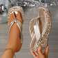 🎉2025 Újonnan érkezett - 50% OFF👠Női vastag talpú flitteres szandálos flip-flopok