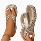 🎉2025 Újonnan érkezett - 50% OFF👠Női vastag talpú flitteres szandálos flip-flopok