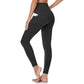 Magas Derékú Fenékemelő Hasformáló Tréning Leggings Oldalsó Zsebbel
