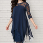 【S-3XL】👗Női elegáns sifon térdig érő ruhák