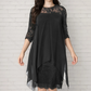 【S-3XL】👗Női elegáns sifon térdig érő ruhák