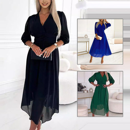 👗Party V-nyakú légies könnyű sifon ruha