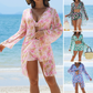 【S-2XL】👙Női 3 részes bikiniszett takarófelsővel
