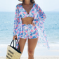 【S-2XL】👙Női 3 részes bikiniszett takarófelsővel
