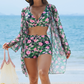 【S-2XL】👙Női 3 részes bikiniszett takarófelsővel