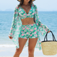 【S-2XL】👙Női 3 részes bikiniszett takarófelsővel