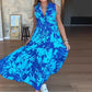 ✨ Női divatos nyomtatott ujjatlan Maxi ruhák👗