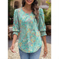 🌸 Ez az ujjhossz nem véletlen – 3/4 ujjú mintás blúz smockos mandzsettával | S-3XL | 6 mintában