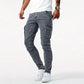 Férfi slim fit farmer funkcionális zsebekkel