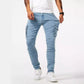 Férfi slim fit farmer funkcionális zsebekkel