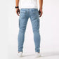 Férfi slim fit farmer funkcionális zsebekkel
