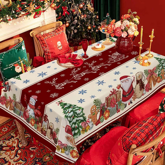🎄Vízálló téglalap alakú karácsonyi asztalterítő✨