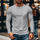 ⭐😎 Férfi slim fit Henley hosszú ujjú póló