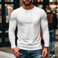 ⭐😎 Férfi slim fit Henley hosszú ujjú póló