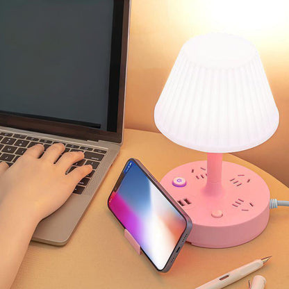✨✨Asztali lámpa USB-porttal és hálózati csatlakozóval