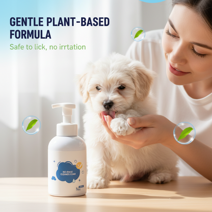 🐶Háziállatoknak öblítést nem igénylő szagtalanító habsampon