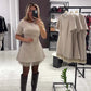 Női csillogó csipkés rövid ujjú miniruha | Elegáns és csillogó