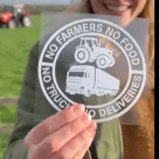 ⚡⚡ 50% KEDVEZMÉNY!!! 🚜🔥 Járműmatrica: 🌾 Nincsenek gazdák, nincs élelmiszer – nincsenek teherautók, nincs szállítás 🚛