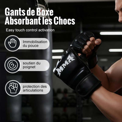 Boxkesztyűk csuklótámasztással és ütéscsillapítással