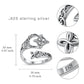 💍S925 sterling ezüst kelta csomós nyitott gyűrű