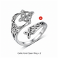 💍S925 sterling ezüst kelta csomós nyitott gyűrű