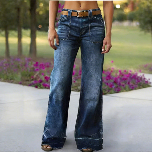 ✨🔥Női retro flare farmer zsebekkel👖