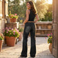 ✨🔥Női retro flare farmer zsebekkel👖