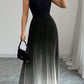 Ombre Pleated Sleeveless Mock Neck Maxi Dress❤️