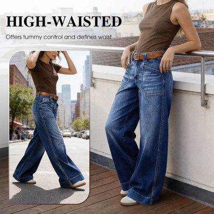 👖New Arrival Hot Sale 🥳50K+ SOLD!💥Women's High-Waist Wide-Leg Jeans