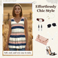 Női V-nyakú csíkos peplum tank top