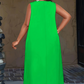 Női, zsebes, ujjatlan, hosszú ruha