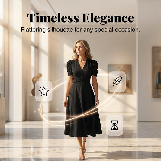 👗 Elegáns, buborékujjas ruha