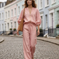 Casual Two-Piece Lounge Set with Drawstring Pants
