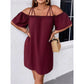 🔥HOT SALE 49% KEDVEZMÉNY! 👗 Női elegáns egyszínű mini ruha
