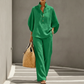👚 Női állógalléros felső és bő nadrág szett – mindennapi elegancia, laza stílus és egész napos kényelem 🌿