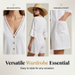 Női nyári V-nyakú jumpsuit harang ujjakkal