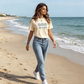 👕 IDŐSZAKOS 50% KEDVEZMÉNY! 🌼 "Life is Good" póló – Százszorszép grafikával, pamut, laza szabás, pozitív ✨