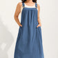 👗 KORLÁTOZOTT IDEIG 50% KEDVEZMÉNY! ✨ Női midi overall ruha – Bő, zsebes, kényelmes, hétköznapi 🍂
