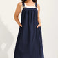 👗 KORLÁTOZOTT IDEIG 50% KEDVEZMÉNY! ✨ Női midi overall ruha – Bő, zsebes, kényelmes, hétköznapi 🍂