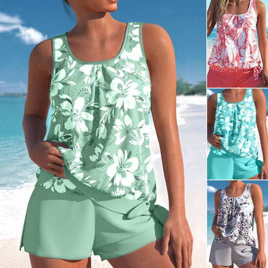 🏖️ Nem kell többé szégyenkezni a strandon – Kétrészes tankini fürdőruha | S-3XL | 5 színben