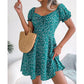 Women's Drawstring Bust Floral Sundress
