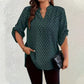 Women's Geometric Print V-Neck Blouse