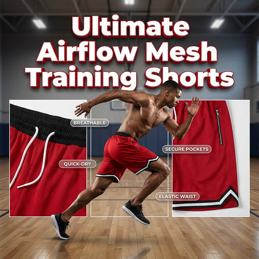 Men's Athletic Performance Shorts with Zipper Pockets
